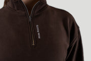 [PF65.Wood] Quarter Zip Sweater - Walnut Brown
