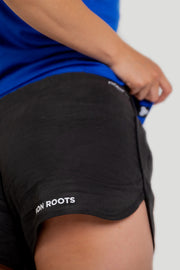 Iron Roots ethical running shorts for women